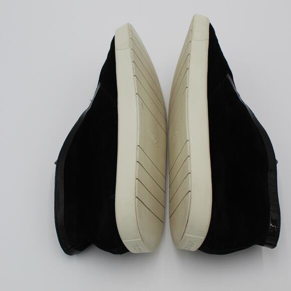 Vince Suede Sneaker Women 9 Black Slip On Chukka Minimalist Comfort Shoe Slip On - Picture 6 of 8